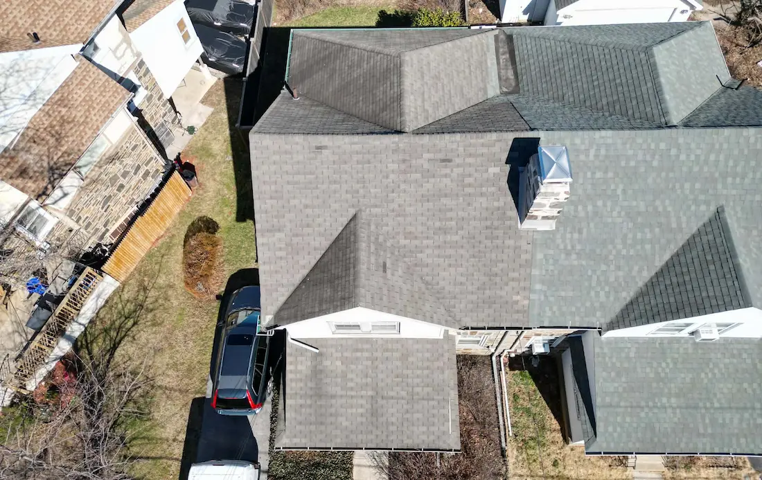 Storm damage roof restoration in Bucks County PA